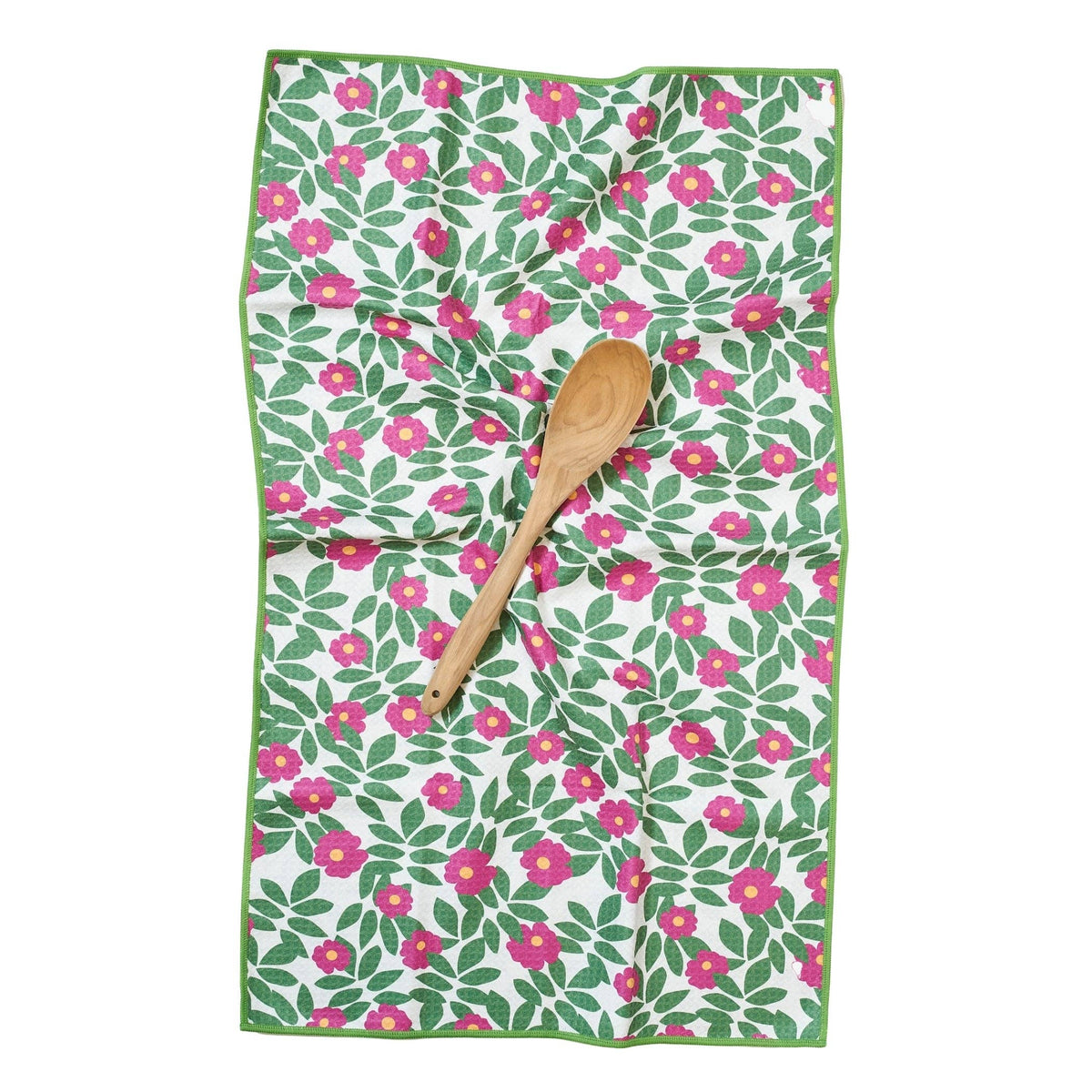 Anywhere Towel Reversible - KN Beach Roses: Flourite Green