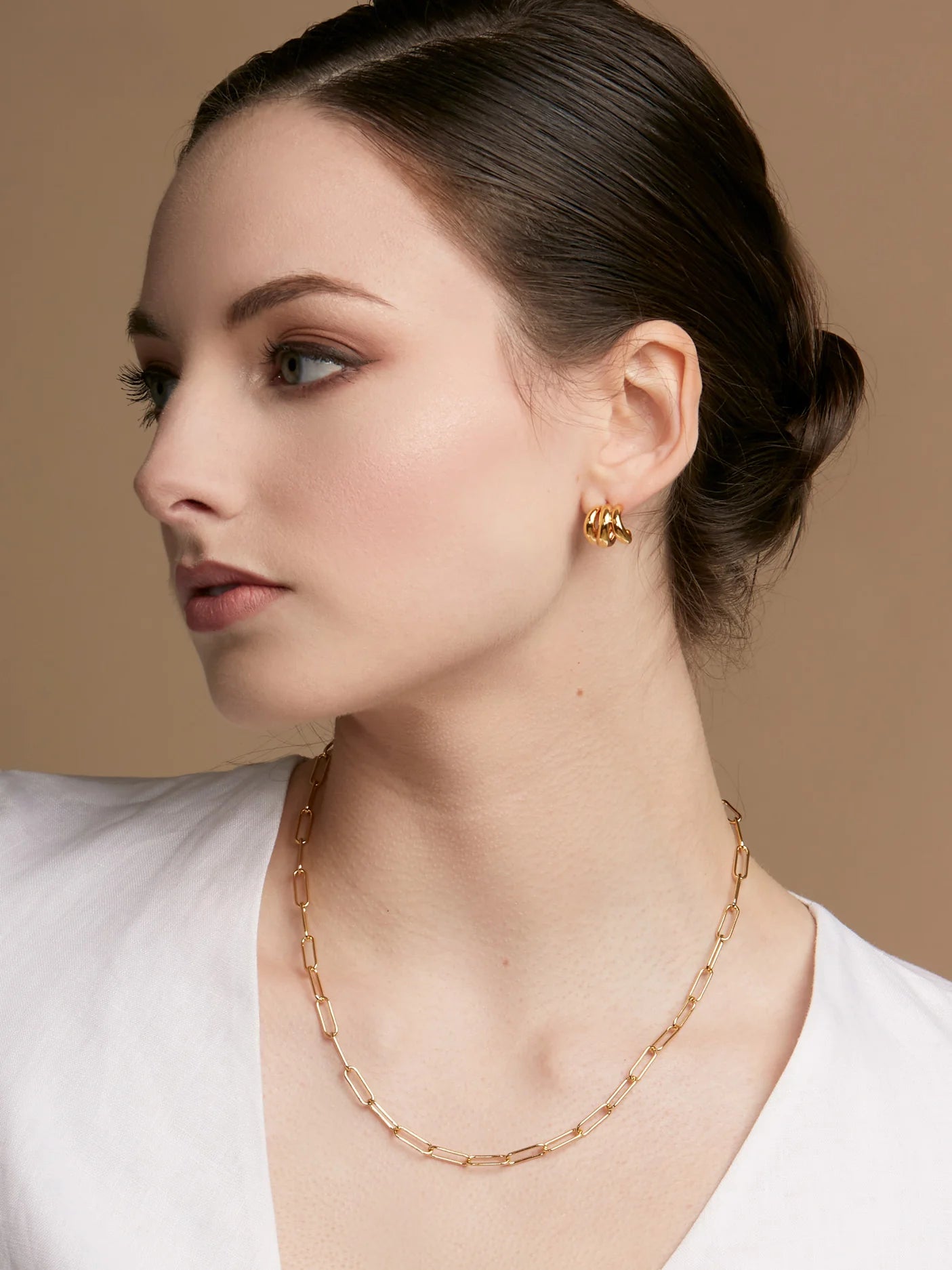 Slim Paperclip Collar Necklace