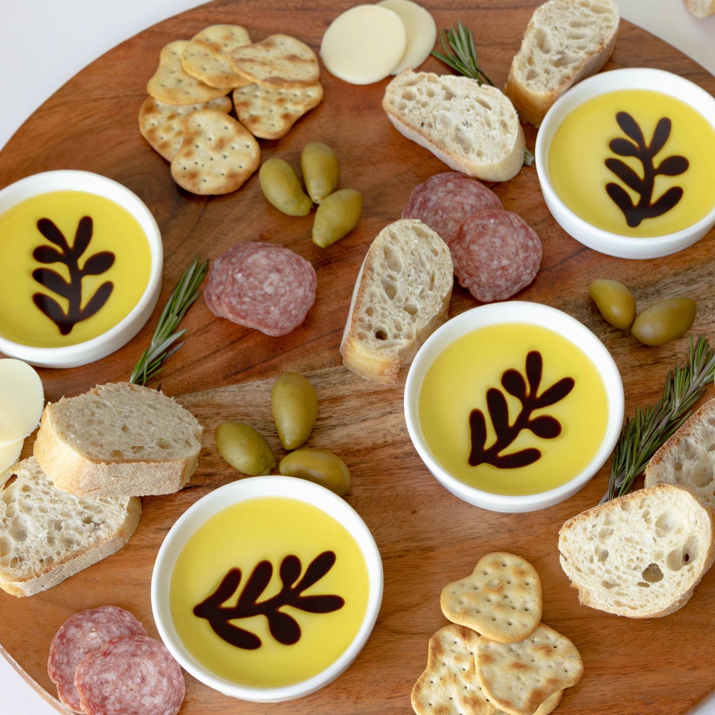 Olive Oil and Balsamic Vinegar Set of 4 Dipping Plates