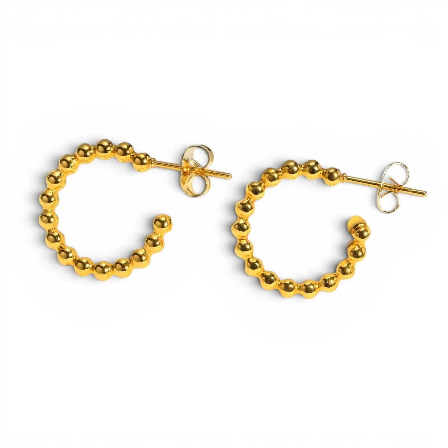 Beaded Circle Hoop Earrings