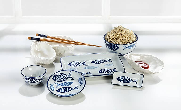 Multi Fish Sm Dip/Sauce Bowl