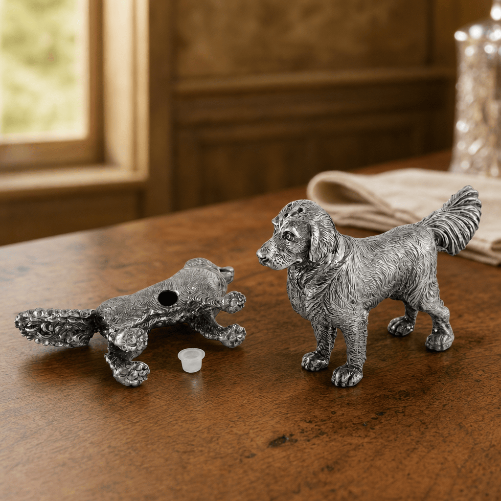 Pewter Retriever Salt and Pepper