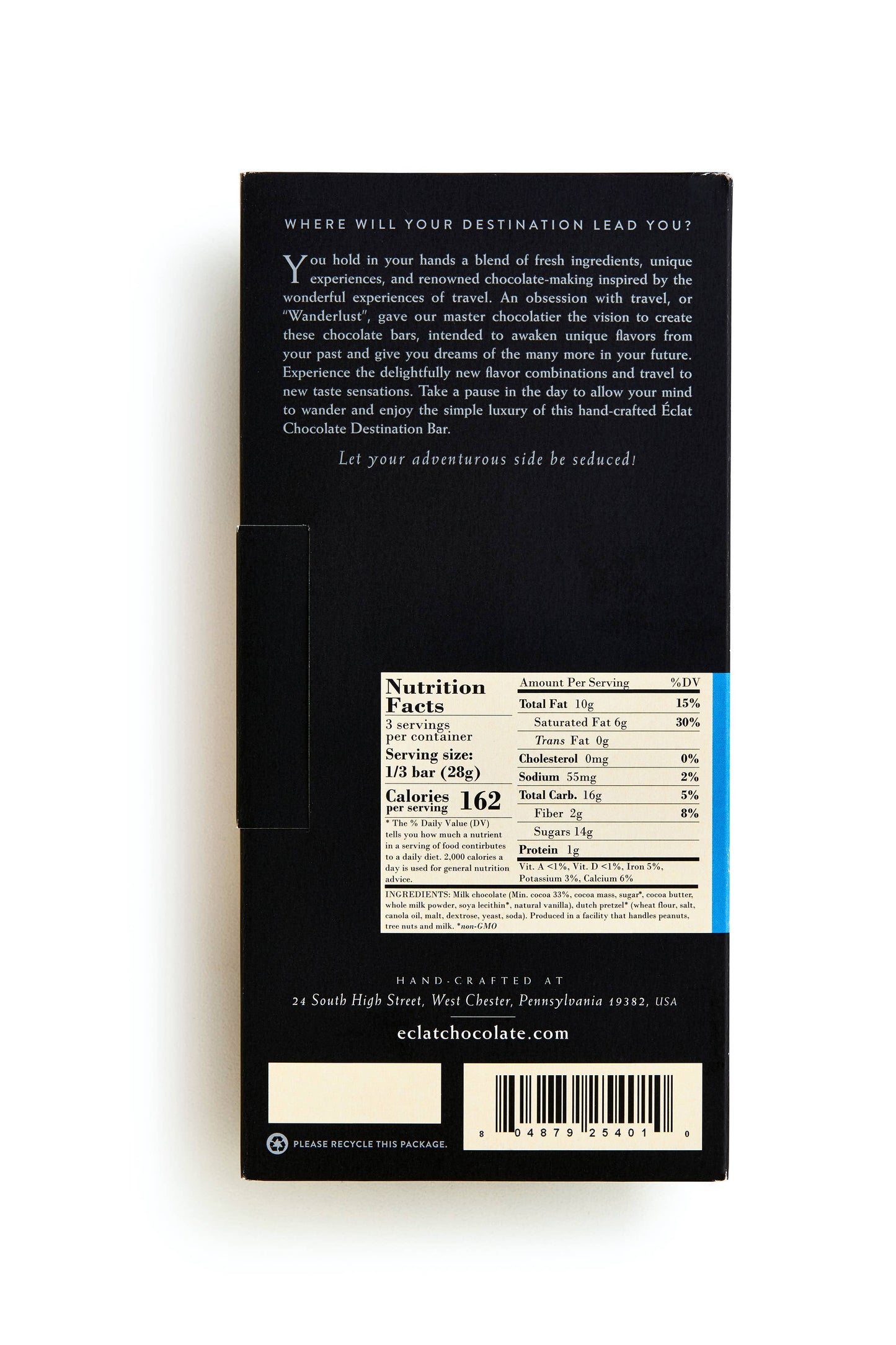 PHL Dutch Pretzel Destination Chocolate Bar - Milk