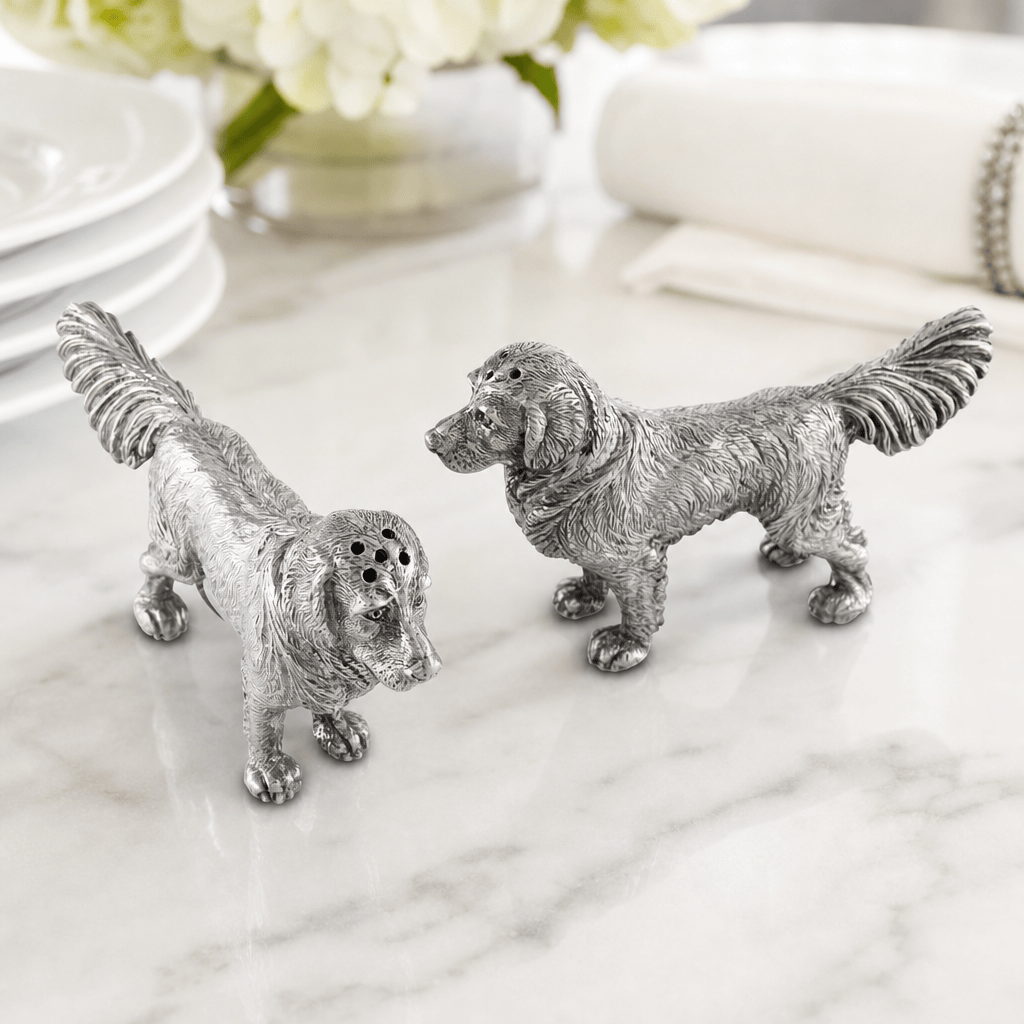 Pewter Retriever Salt and Pepper