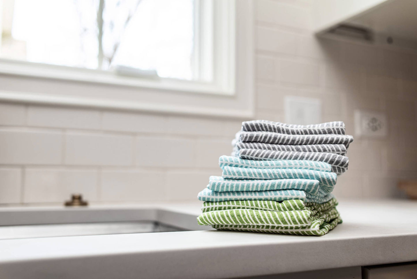 Mighty Minis Towel Set - Branches in Turq (set of 3)