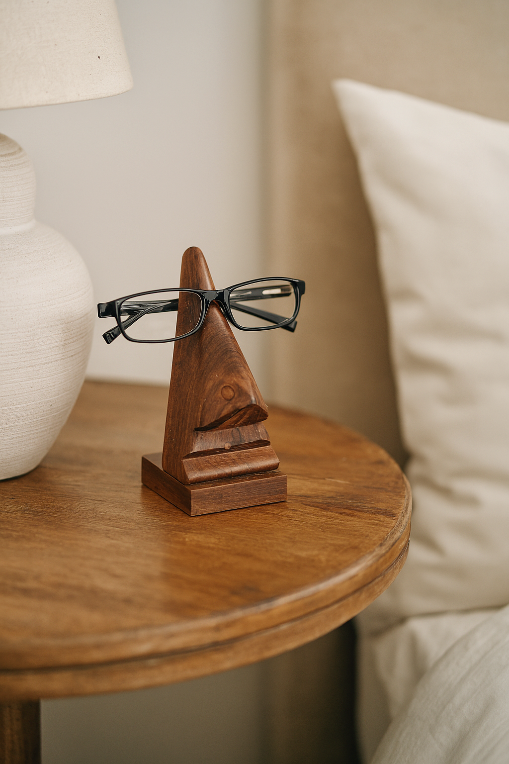 Nose Eyeglass Holder Stand - Handcrafted Indian Rosewood