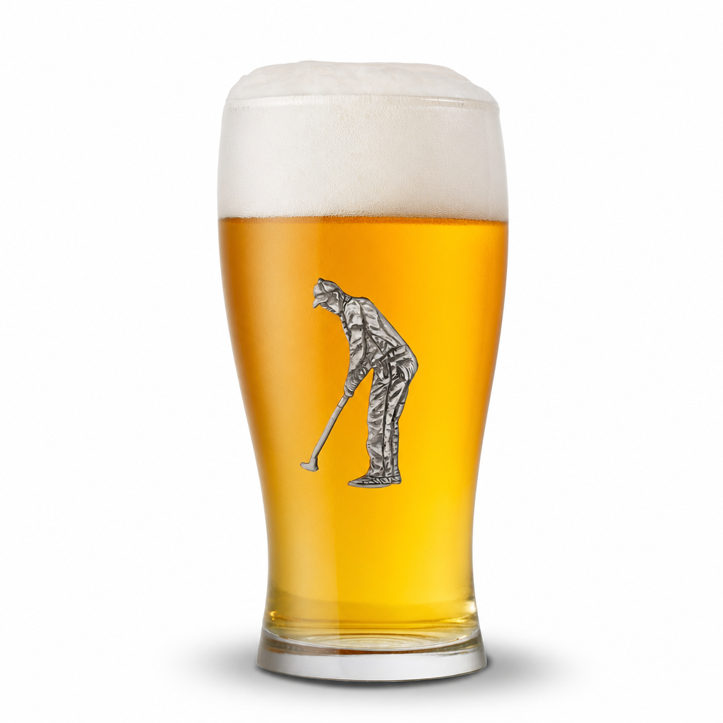 Golfer Beer Glass