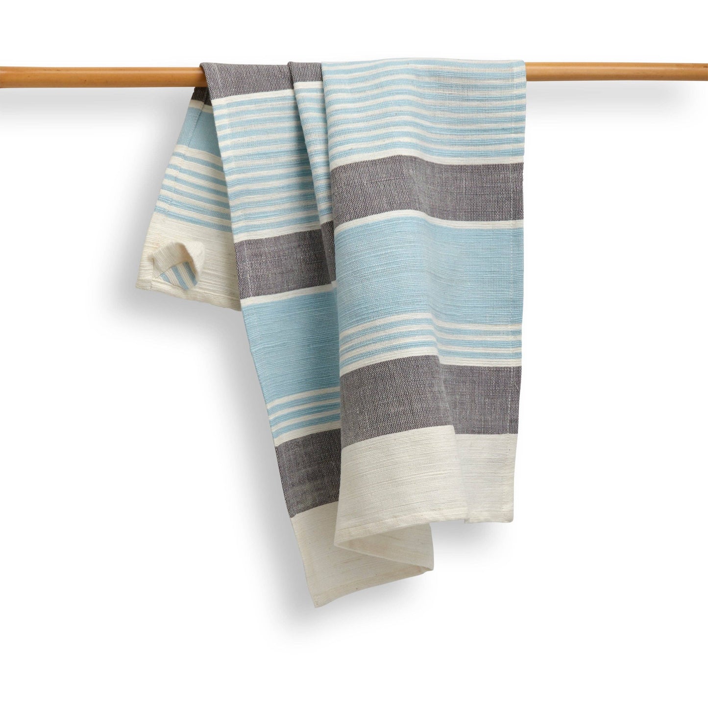 Cotton Kitchen Towel | Handspun & Handwoven | Studio Stripe | Maya