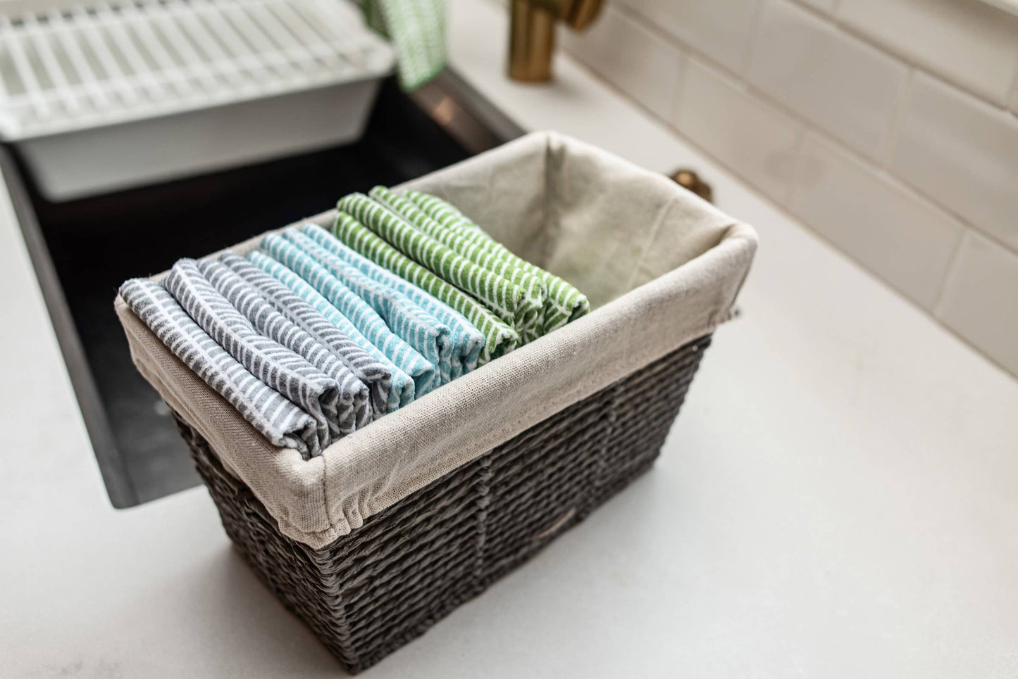 Mighty Minis Towel Set - Branches in Turq (set of 3)