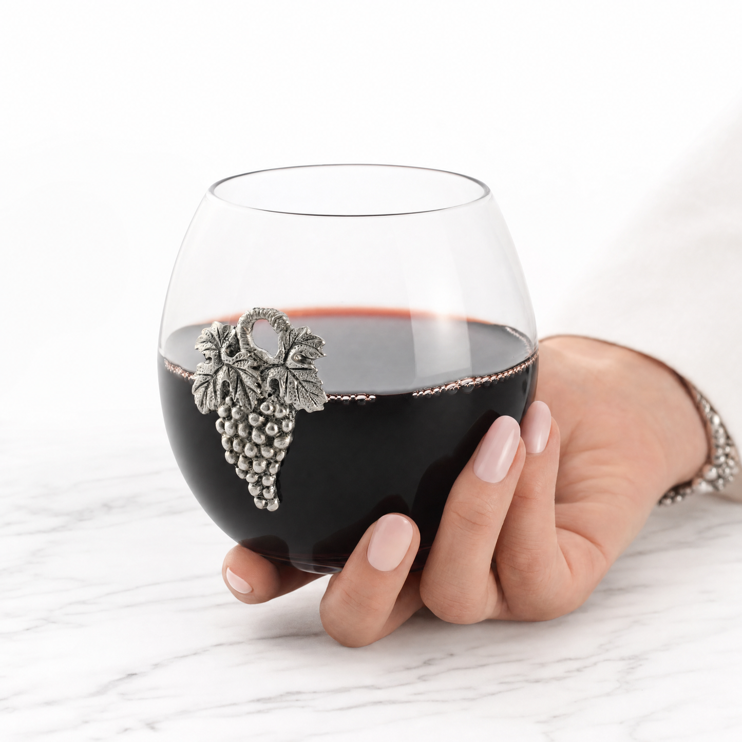 Grape Stemless Wine Glass