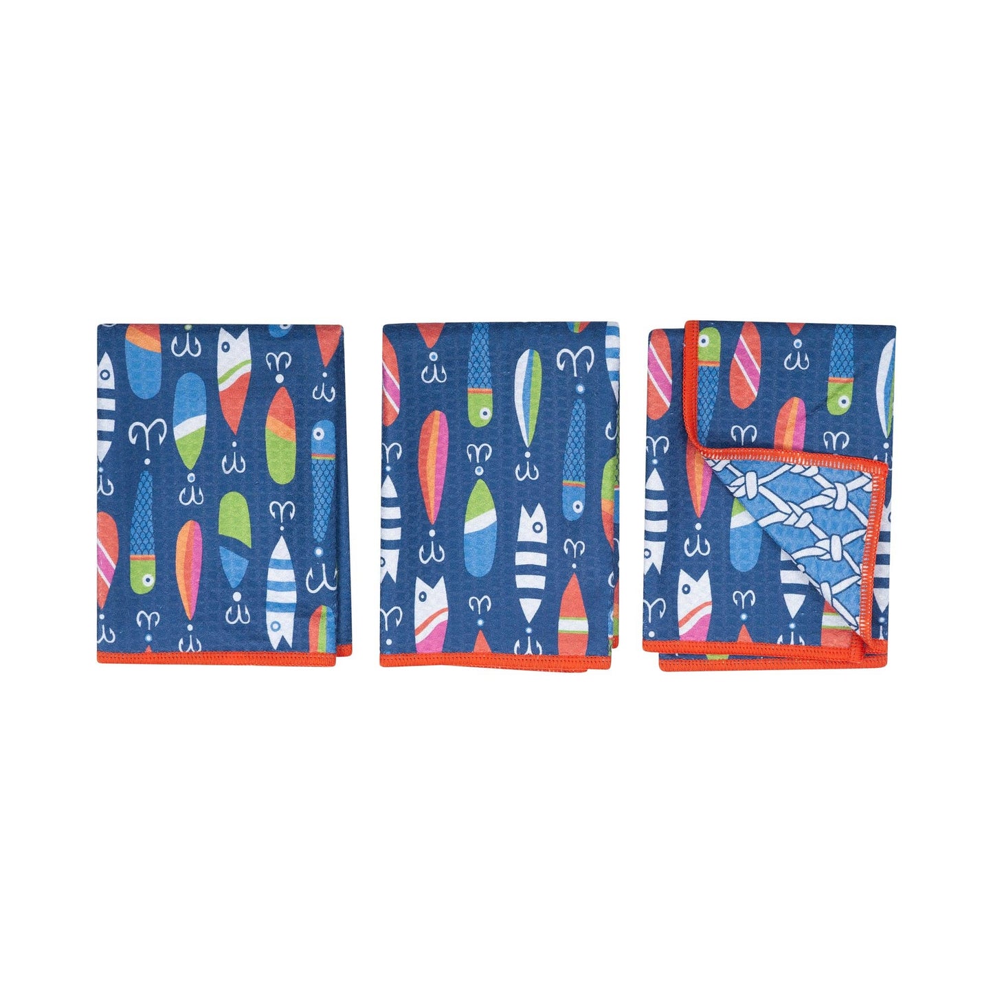 Mighty Mini Towel (Set of 3) Reversible - KN Lure: Navy