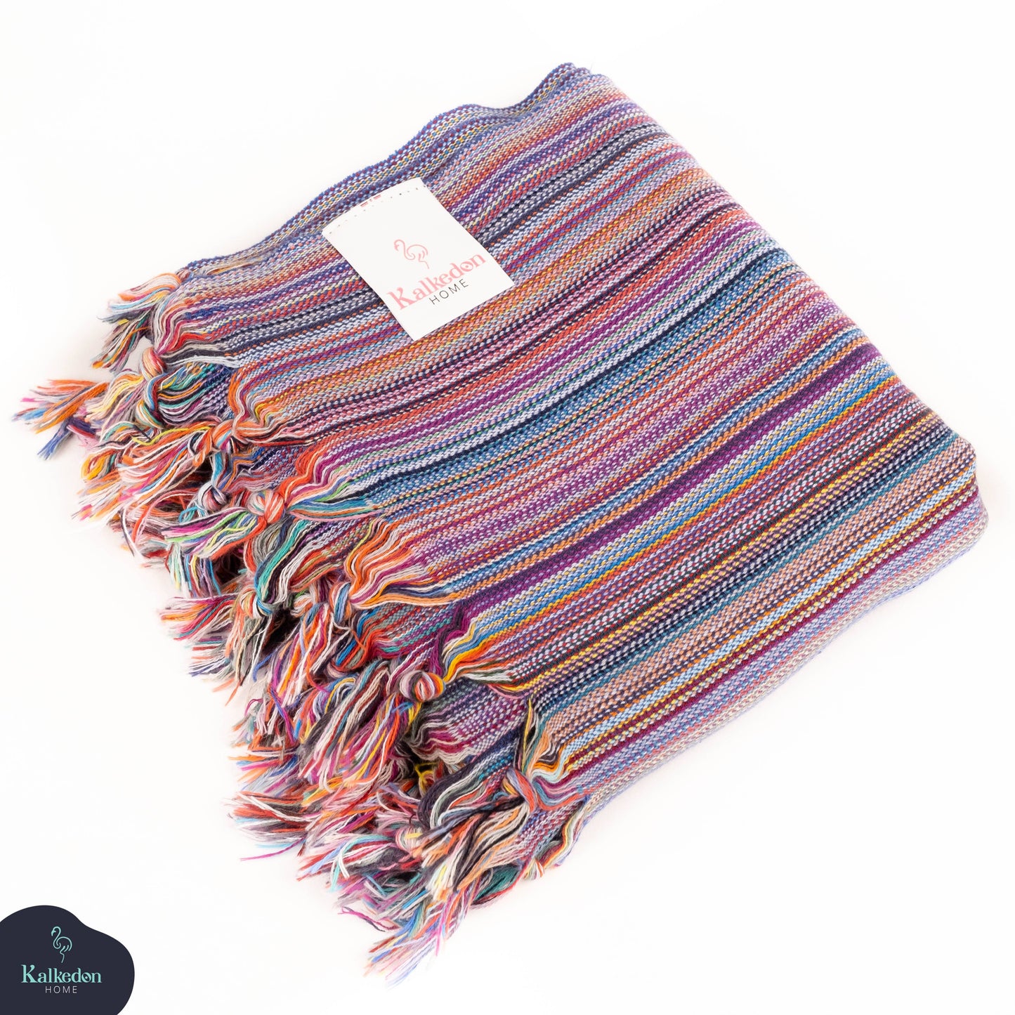 Rainbow Beach Towel | Turkish Towel | Sarong | Beach Wrap: Turquoise