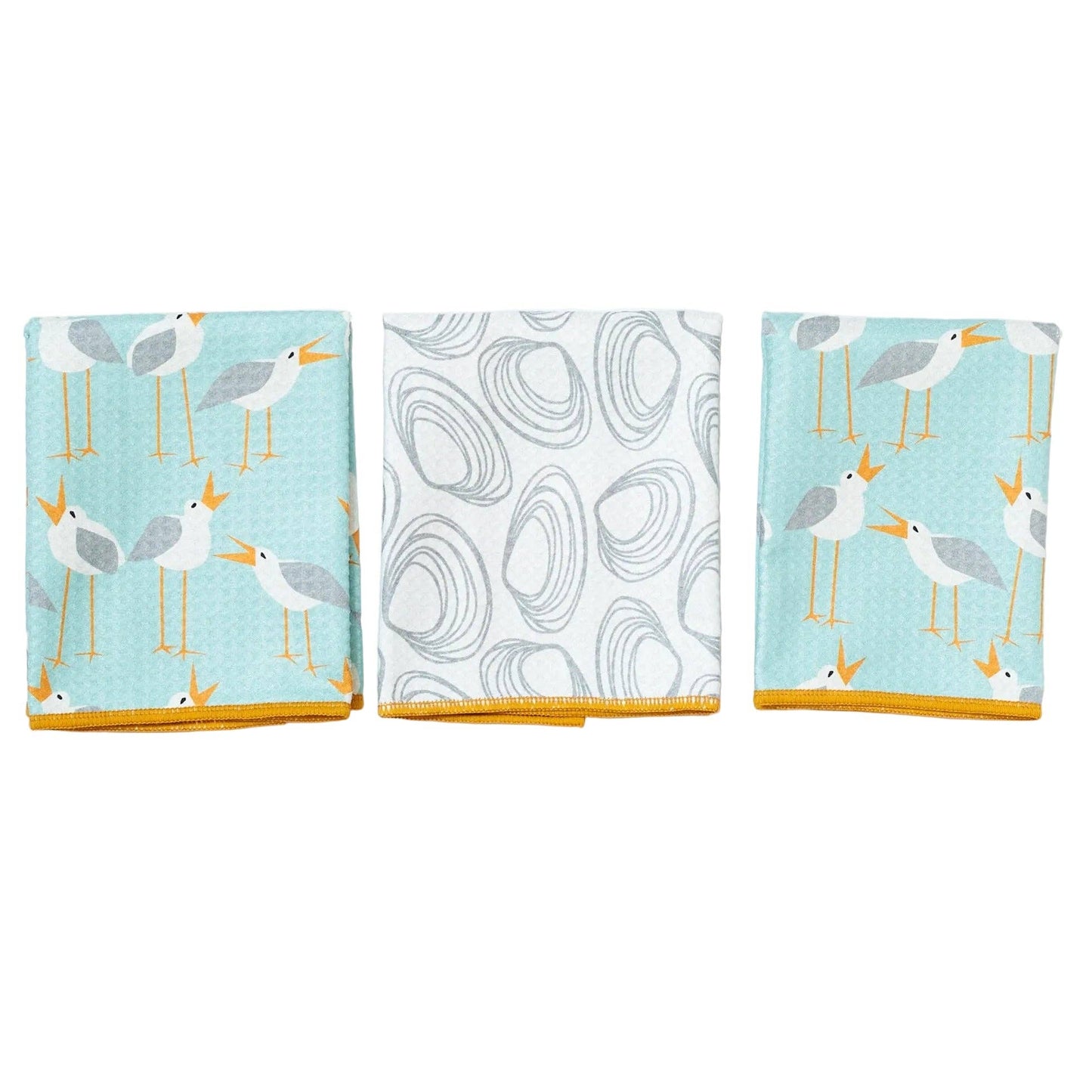 Mighty Mini Towel (Set of 3) Reversible - KN Seagull: Icy Blue