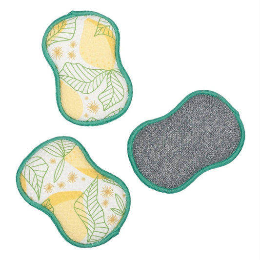 RE:usable Sponges (Set of 3) - RJW Lemon Sparkle: Yellow