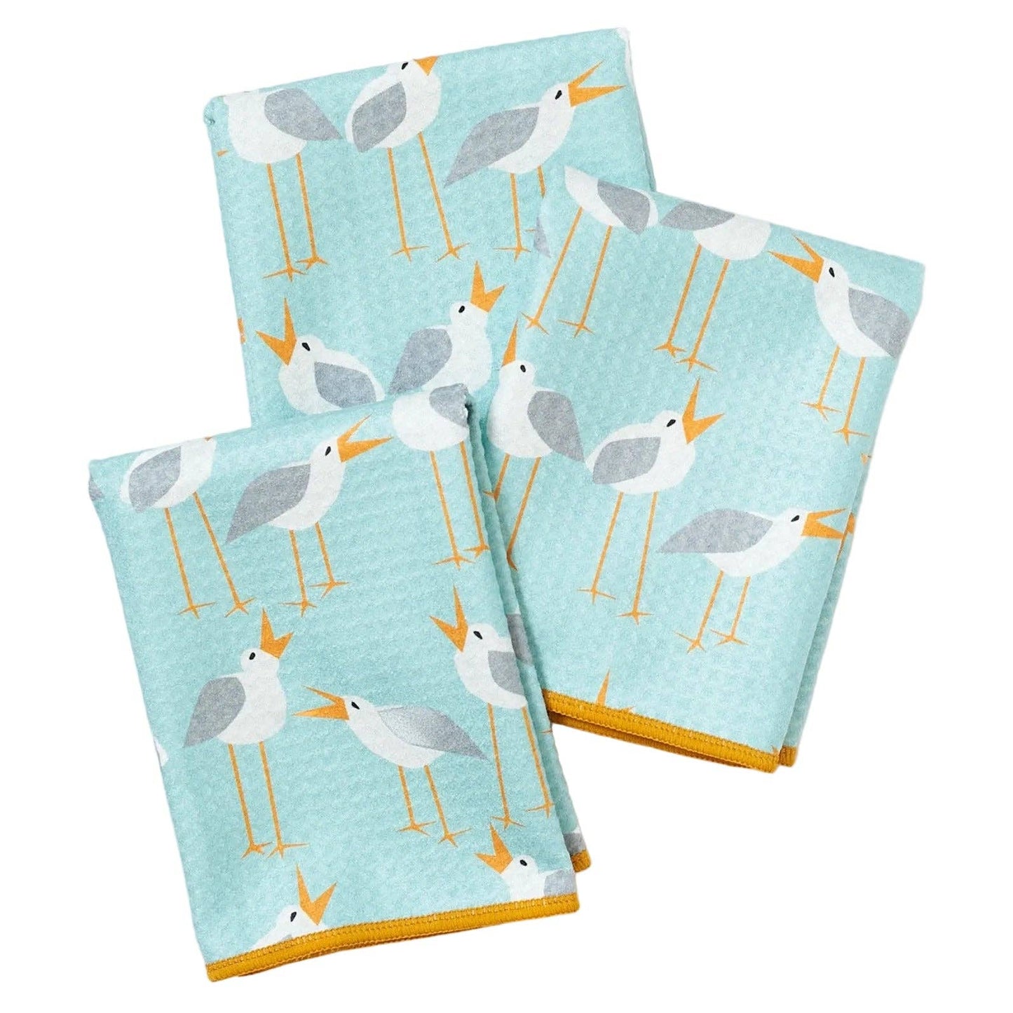 Mighty Mini Towel (Set of 3) Reversible - KN Seagull: Icy Blue