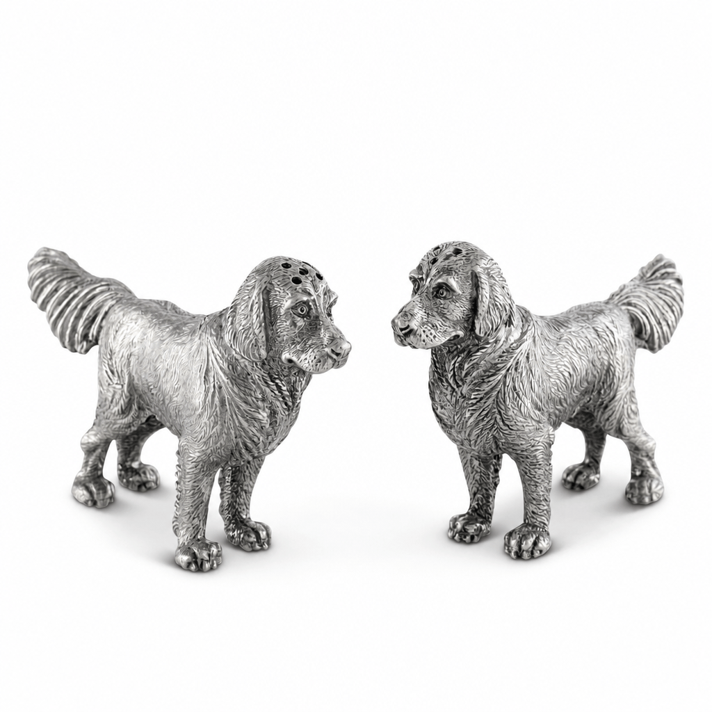 Pewter Retriever Salt and Pepper