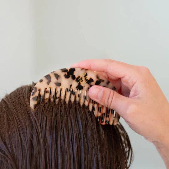 Tortoiseshell Half Moon Hair Comb