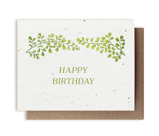 Botanical Happy Birthday Plantable Herb Seed Card