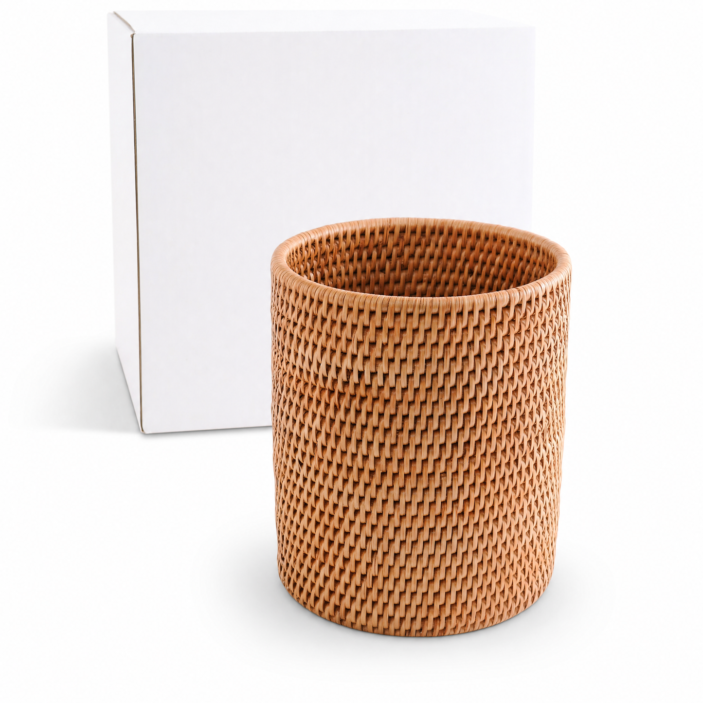 Hand Woven Wicker Rattan Utensils Holder
