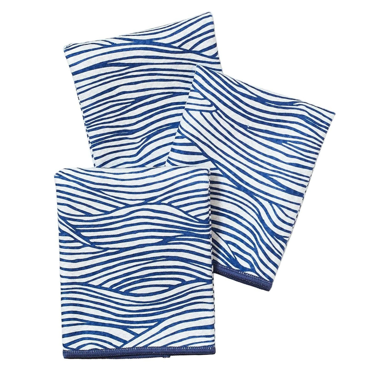 Mighty Mini Towel (Set of 3) Reversible - KN Tidepool: Navy
