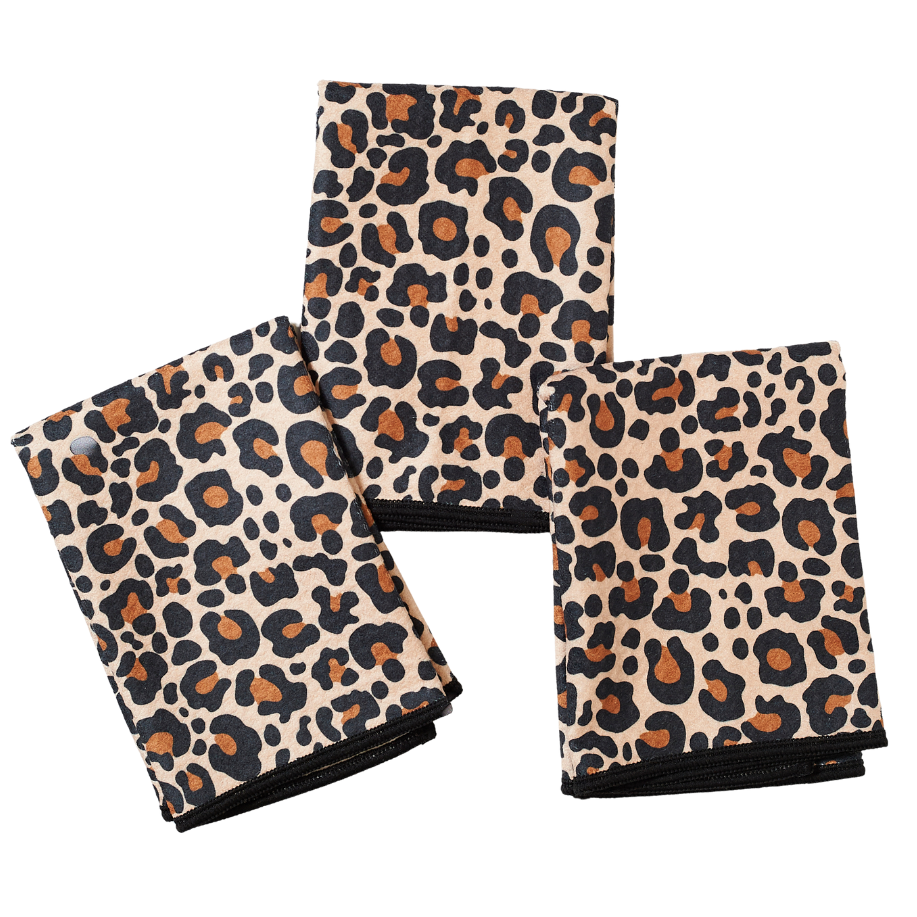 Mighty Mini Towel (Set of 3) - Leopard: Pecan