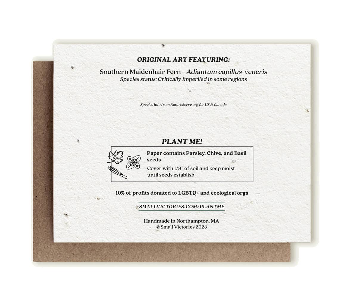 Botanical Happy Birthday Plantable Herb Seed Card