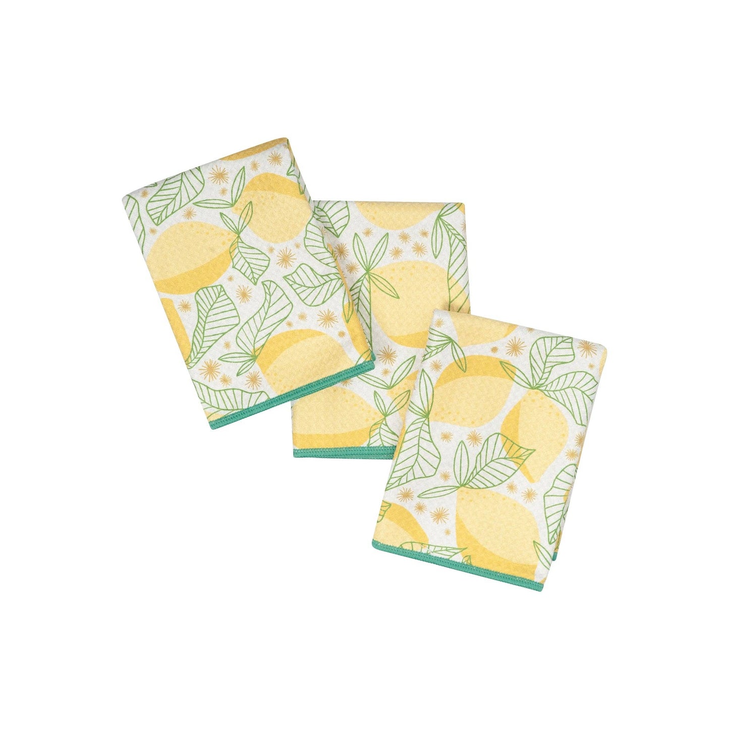 Mighty Mini Towel (Set of 3) Reversible - RJW Lemon Sparkle: Yellow