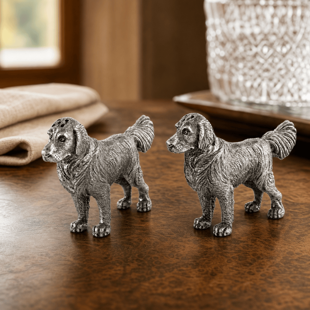 Pewter Retriever Salt and Pepper