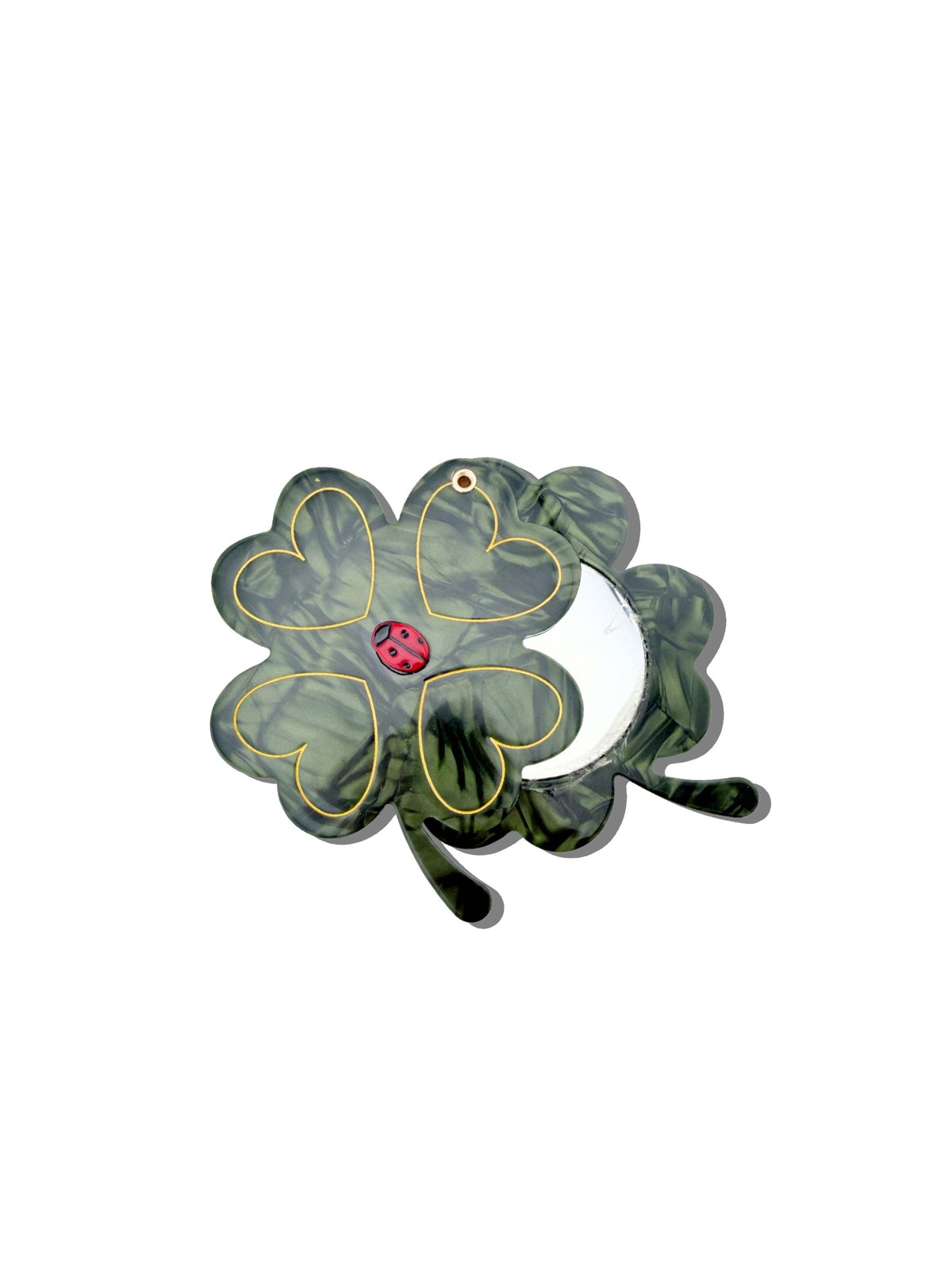 Hand-painted Wild Clover Compact Mirror | Eco-Friendly