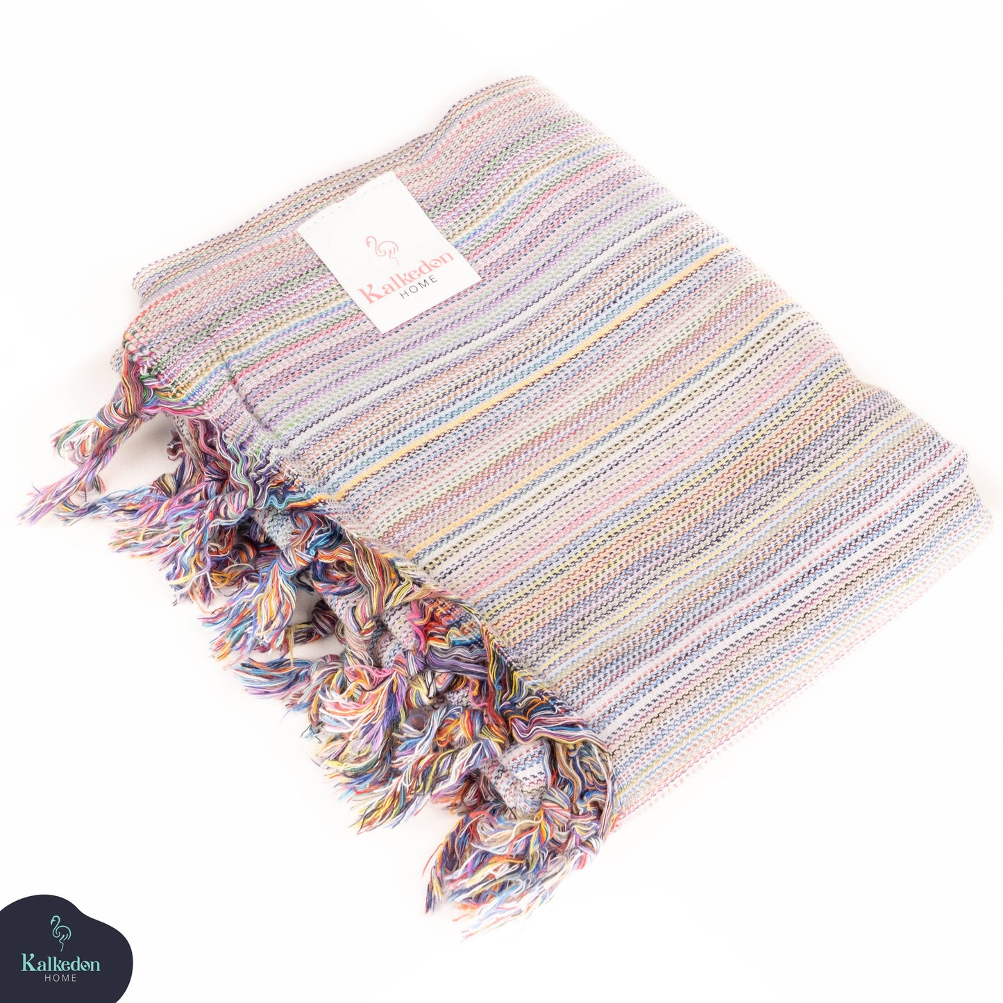 Rainbow Beach Towel | Turkish Towel | Sarong | Beach Wrap: Pink
