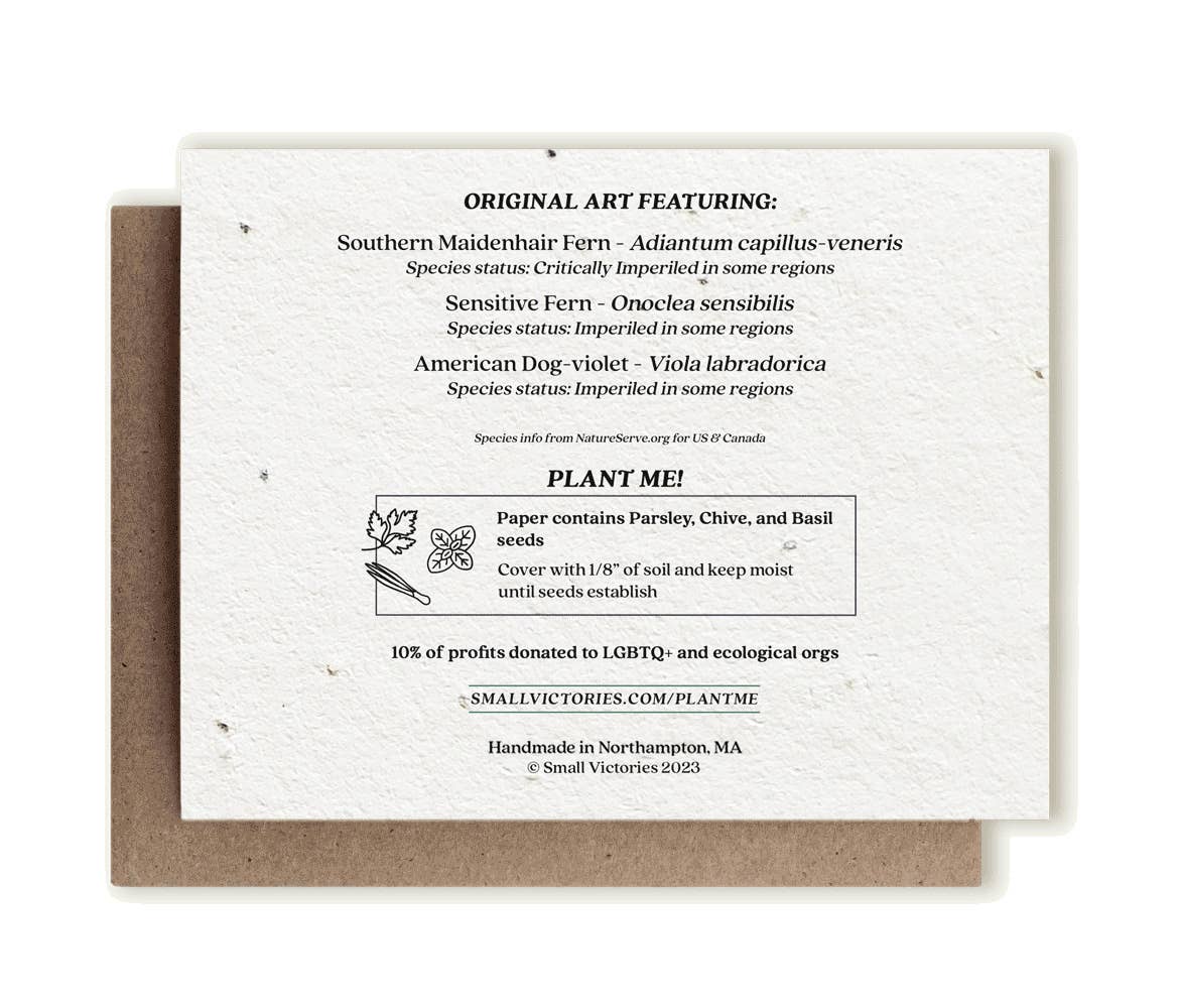 Botanical Best Wishes Plantable Herb Seed Card
