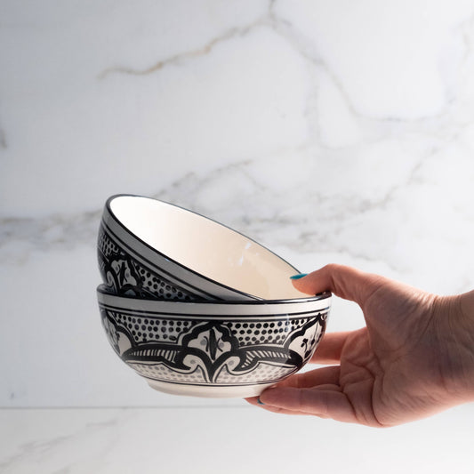 Hand Painted Haqima Ceramic Cereal, Soup  Bowl
