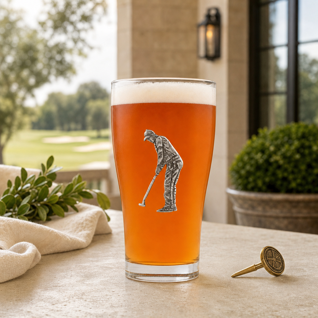 Golfer Beer Glass