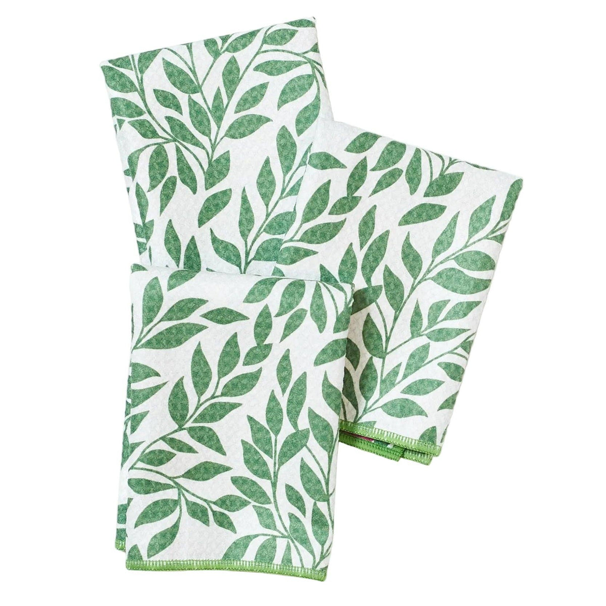 Mighty Mini Towel (Set of 3) Reversible - KN Beach Roses: Flourite Green