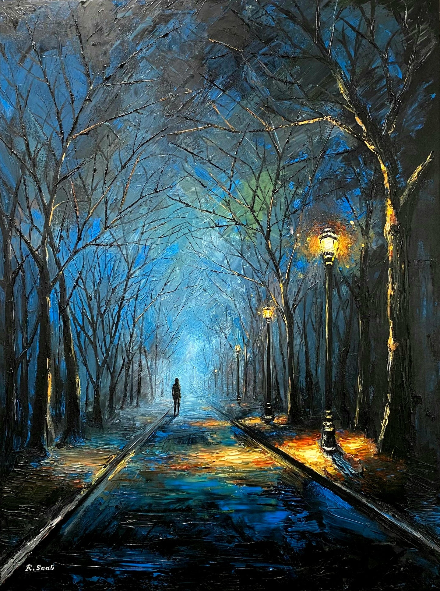 EVENING WALK - 30" x 40" Oil on Canvas