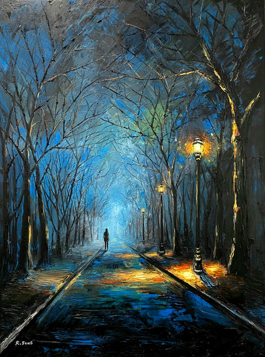EVENING WALK - 30" x 40" Oil on Canvas