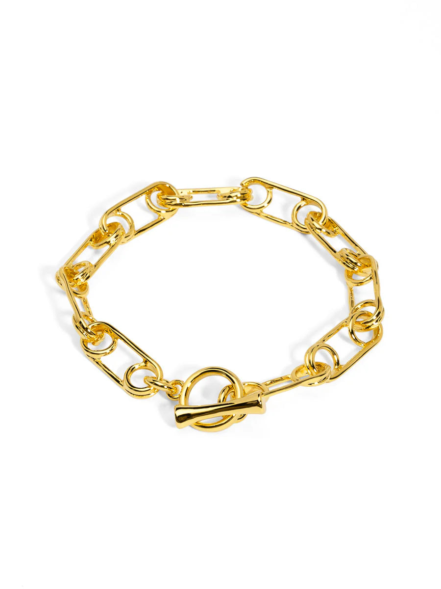 Metal pin chain bracelet