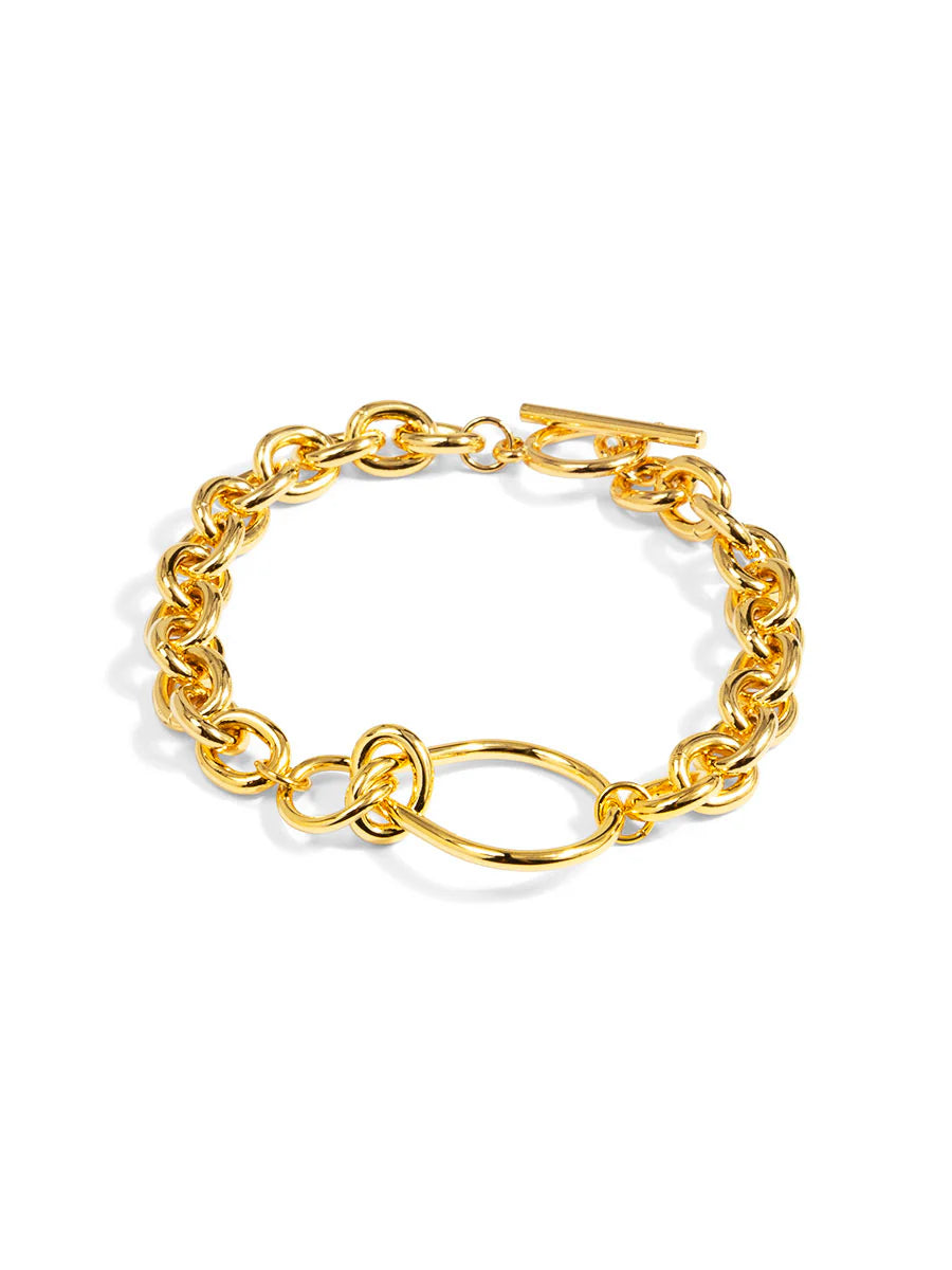 Infinity Knotted Chain Toggle Bracelet