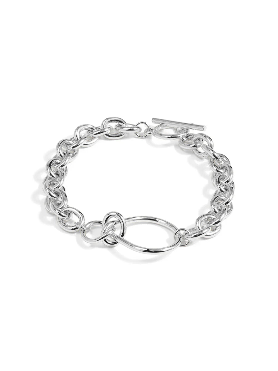 Infinity Knotted Chain Toggle Bracelet