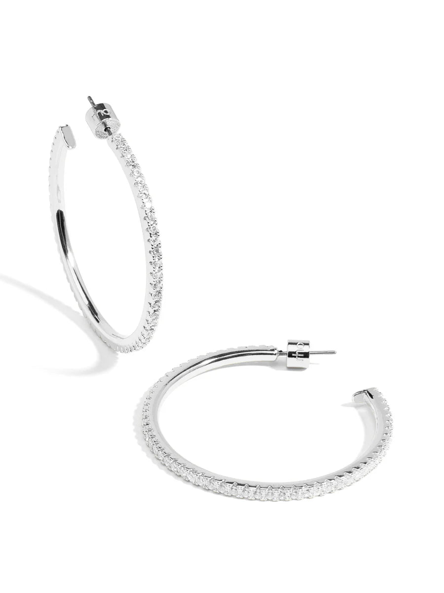 Large Pave Hoop Earring
