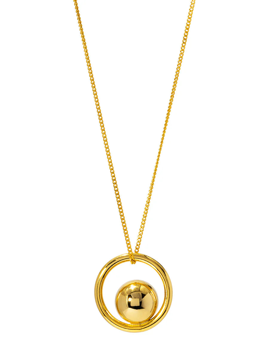 Ball Ring Charm Pendant Necklace
