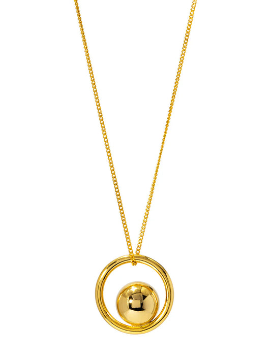 Ball Ring Charm Pendant Necklace