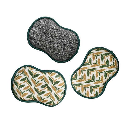 RE:usable Sponges (Set of 3) - RJW Utopian Garden: Garden Green