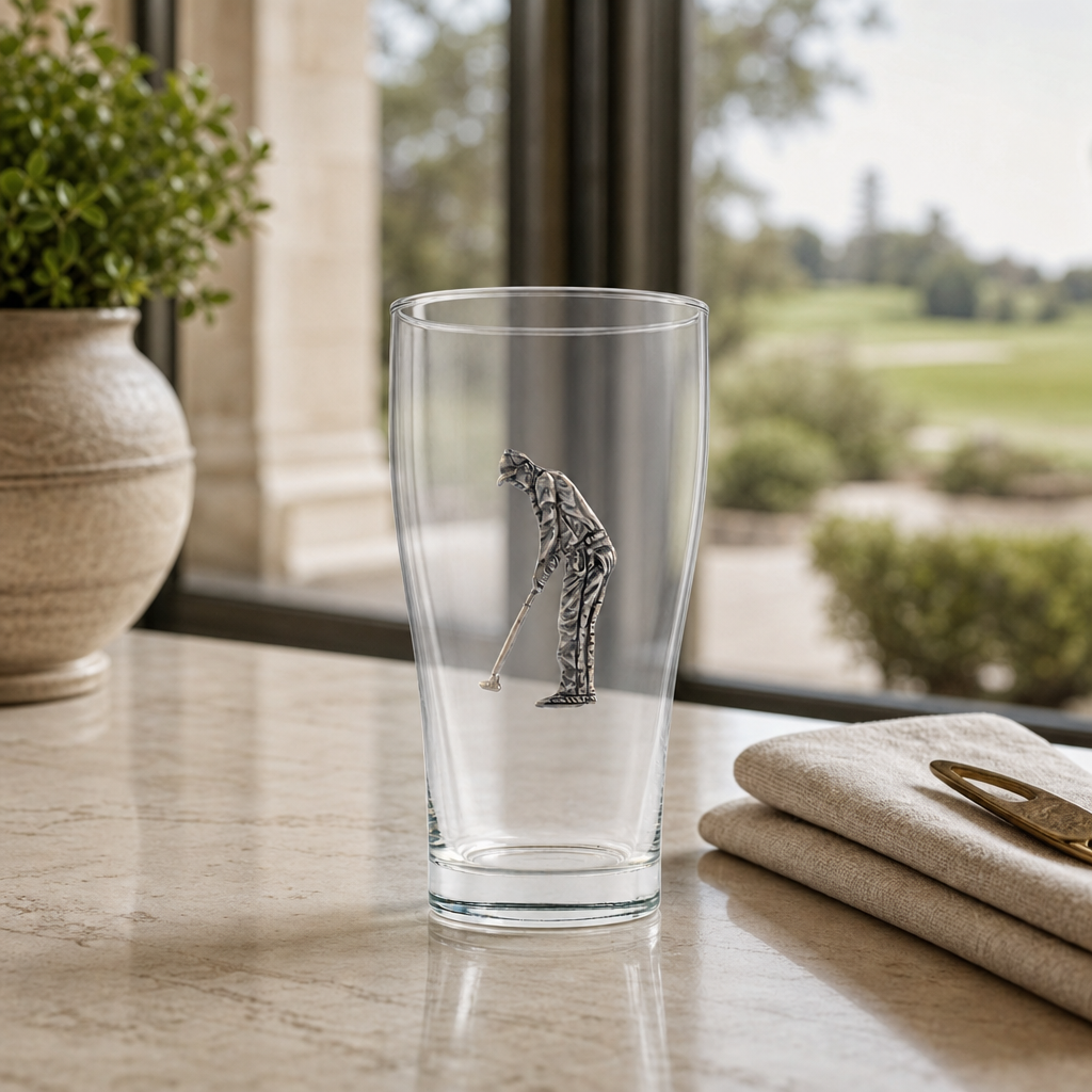 Golfer Beer Glass