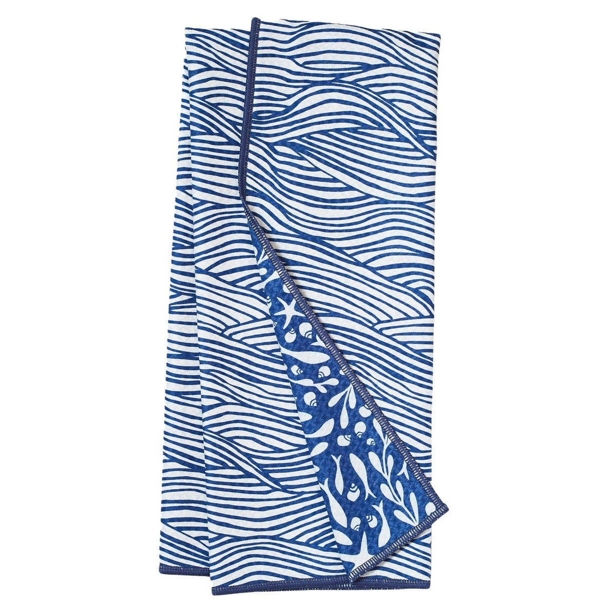 Anywhere Towel Reversible - KN Tidepool: Navy