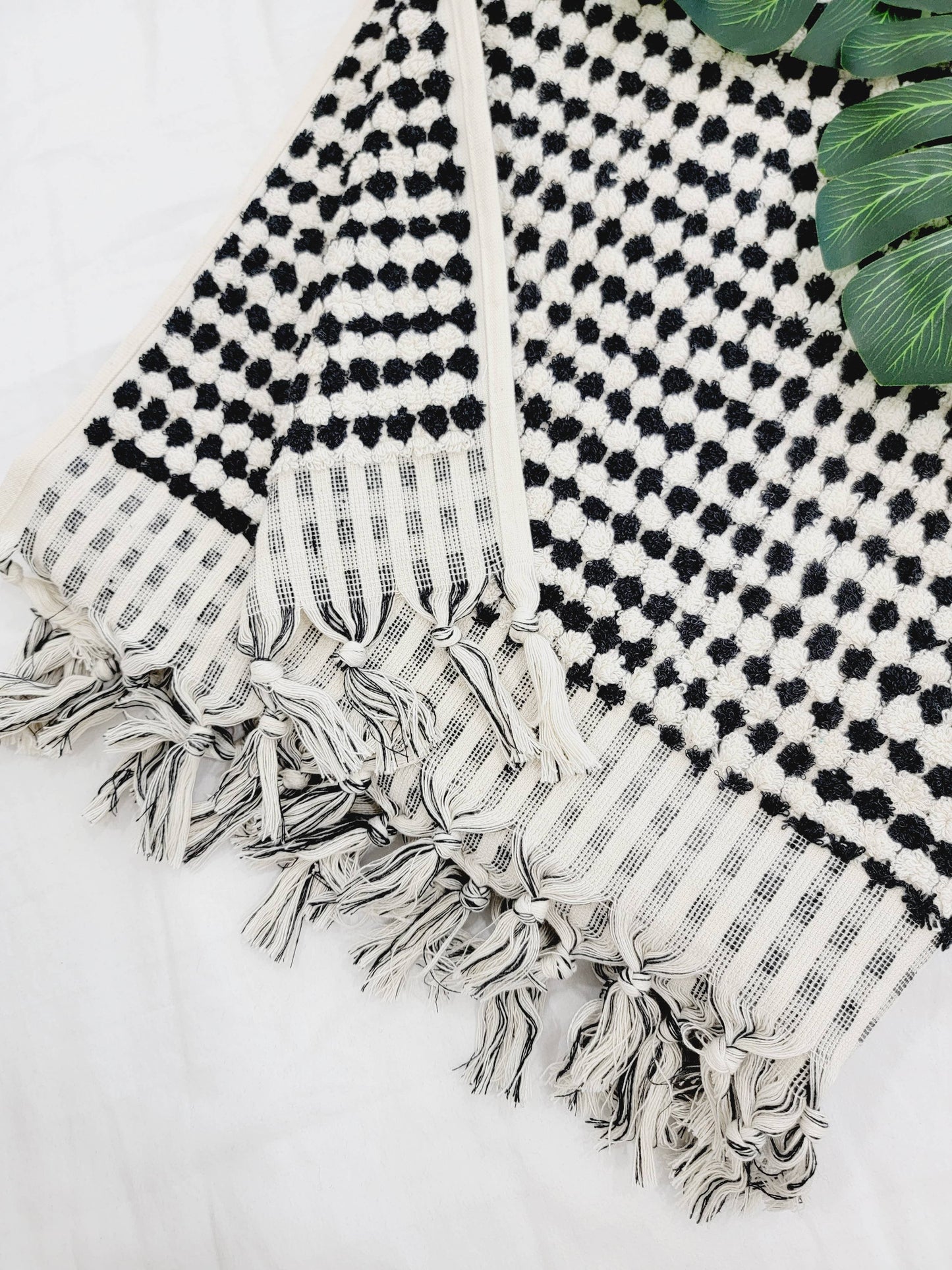 Bath Towels, Organic Turkish Cotton Pom Pom Towels 33X64"