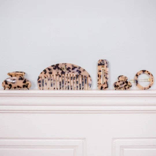 Tortoiseshell Half Moon Hair Comb