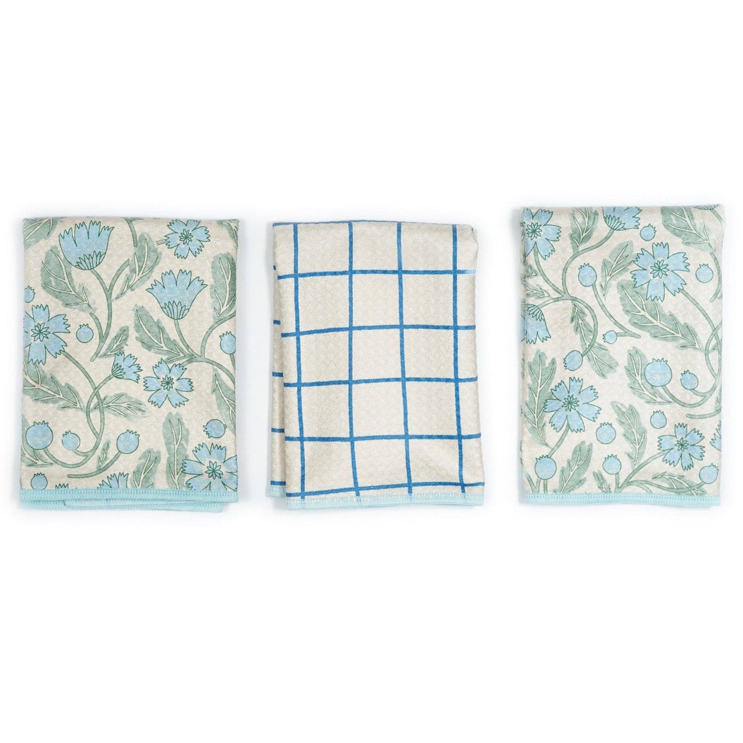 Mighty Mini Towel (Set of 3) Reversible - Jen Owens Frenchie: Sage