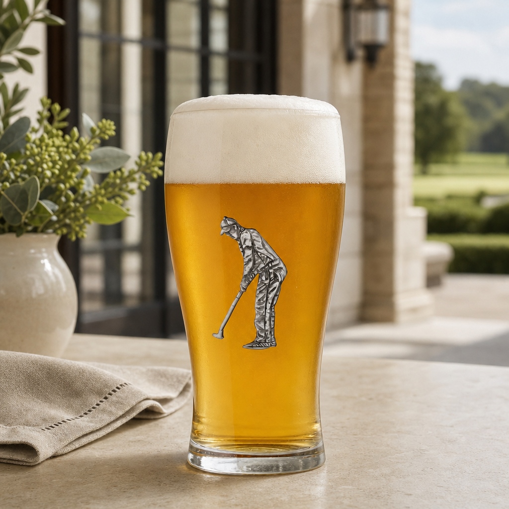 Golfer Beer Glass