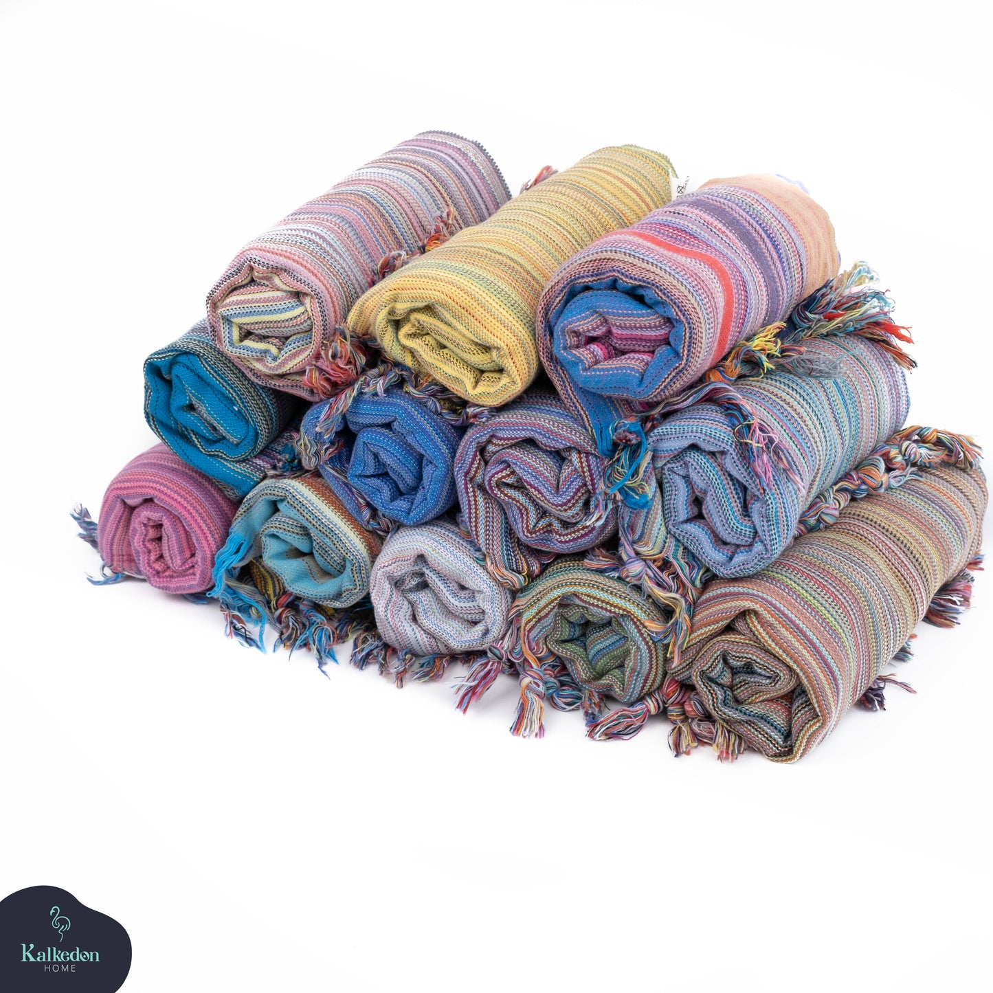 Rainbow Beach Towel | Turkish Towel | Sarong | Beach Wrap: Pink